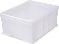 Ящик пластиковый сплошной, 400×300×180 мм, 16.6 л, белый [702.03.02 М]