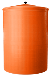 Бочка пластиковая садовая для дождевой воды и полива, 150л, терракотовый [350]