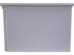 Ящик пластиковый сплошной, 600x400x400 мм, 75 л, серый [605 ГД ВС]