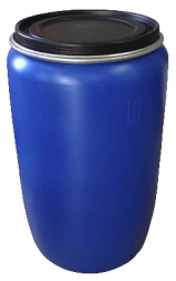 Бочка пластиковая с металлическим обручем Оpen Top, 227 л, синий [БП227.02/15]