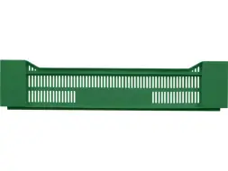 Ящик пластиковый перфорированный, 600x400x135 мм, 32,4 л, зеленый [119]