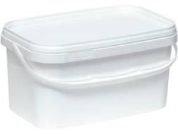 Ведро пластиковое прямоугольное, 2 л, белый [5113]
