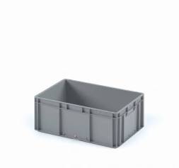 Евроконтейнер пластиковый с усиленным дном EC-6422, 600х400х220 мм, серый