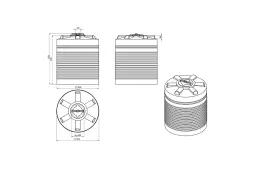 Емкость ЭВЛ 750л зеленая