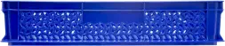 Ящик пластиковый перфорированный, 600×400×120 мм, 22 л, синий [704.01.01]