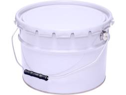 Ведро металлическое, 10 л, крышка-корона, белый [2124]