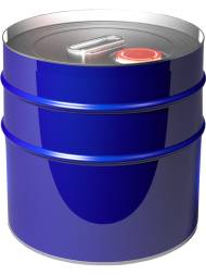 Бочка (евробарабан) металлическая с крышкой берикап, 15 л, синий [БМ 15 с ребром]