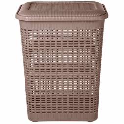 Корзина для белья 30л, коричневый