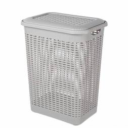Корзина для белья 30л, светло-серый