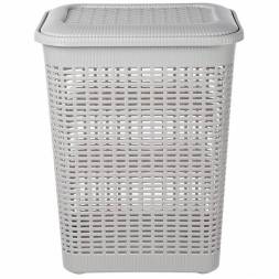 Корзина для белья 30л, светло-серый