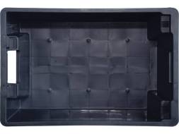 Ящик пластиковый сплошной, 600х400х250 мм, черный [125-2]