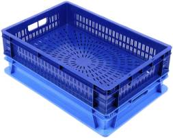 Пластиковый ящик 600х400х100 сплошной