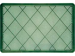 Ящик пластиковый перфорированный, 600x400x140 мм, 27 л, зеленый [705.01.03]