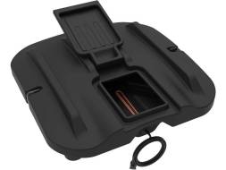 Бак пластиковый для летнего душа с подогревом, 150 л, черный [Б-150 с подогревом]