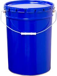 Ведро металлическое, ВМк 25с, 25 л, крышка-корона, синий [5040]