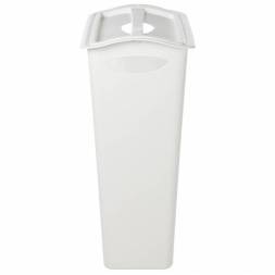 Корзина для белья с поворотной крышкой узкая, белая