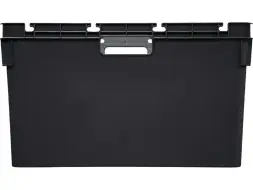 Ящик пластиковый сплошной, 600x400x340 мм, 60 л, черный [4-6434-1]