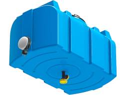 Бак пластиковый для летнего душа с подогревом R/100, 100 л, синий [Бак R 100 с подогревом]