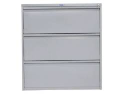 Шкаф металлический картотечный (картотека) ПРАКТИК AMF 1091/3, 3 ящика, 998х915х460 мм