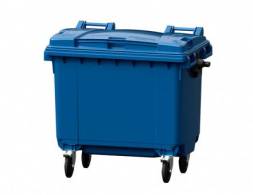 Контейнер пластиковый для мусора (ТБО/ТКО) с крышкой на колесах, 660 л