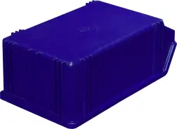 Ящик пластиковый сплошной, 400×230×150 мм, 13.8 л, синий [7963]