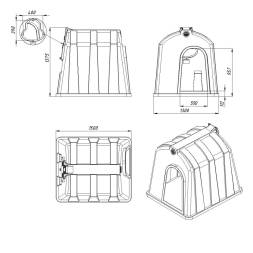 Домик для телёнка малый светонепроницаемый