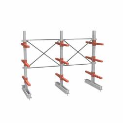 СТ-062 Стеллаж консольный двухсторонний 3 яруса (с доп.секцией)