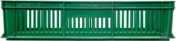 Ящик пластиковый перфорированный, 600×400×140 мм, 27 л, зелёный [705.02.01 м]