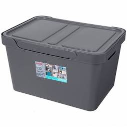 Ящик с крышкой универсальный Luxe, 18л, серый