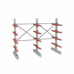 СТ-062 Стеллаж консольный двухсторонний 4 яруса (с доп.секцией)