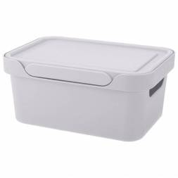 Ящик с крышкой универсальный Luxe, 4,6л, светло-серый