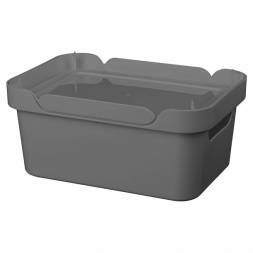 Ящик с крышкой универсальный Luxe, 4,6л, серый