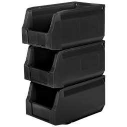 Складской лоток для метизов, мелочей и деталей Logic Store®, 250х150х130 мм, черный [12.402]