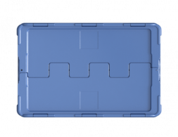 Контейнер пластиковый вкладываемый INSTORE с крышкой LD64, 600х400х420 мм, синий [KV 6442]