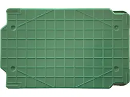 Ящик сплошной пластиковый, 600x400x300 мм, 52 л, зеленый [218-1]