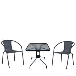 Комплект мебели Асоль LRC03/LRT03-60x60 Black (2+1)