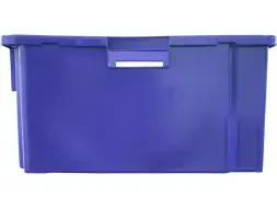 Ящик сплошной пластиковый, 600x400x300 мм, 52 л, синий [218-1]