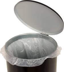 Урна мусорная с педалью, 7 л, черный