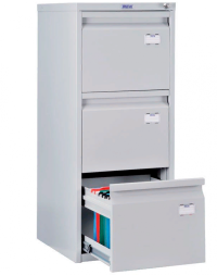 Шкаф металлический картотечный (картотека) Практик A-43, A4, 3 ящика, 995x408x485 мм