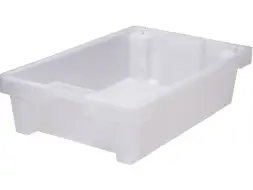 Ящик пластиковый со сплошными стенками и дном, 600х400х150 мм, белый [225]