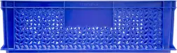 Ящик пластиковый перфорированный, 600×400×180 мм, 35 л, синий [706.01.01 м]