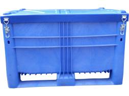 Крупногабаритный пластиковый контейнер с защелками и крышкой BoxPallet, 1200х800х740 мм, синий [11-080-ОА-ТН-ZR]