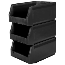 Складской лоток для метизов, мелочей и деталей Logic Store®, 300х225х150 мм, черный [12.412]