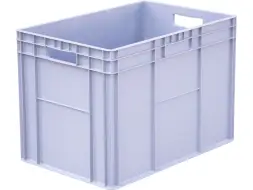 Ящик пластиковый без ручек сплошной, 600x400x180 мм, белый [942.02.03.03]