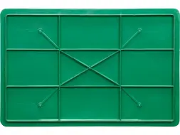 Ящик пластиковый сплошной, 600x400x410 мм, 84 л, зеленый [203-2]