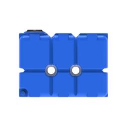 Емкость пластиковая для воды и дизельного топлива ST 2000 л с патрубками d100мм и резьбовой крышкой под плотность вещества до 1.0 г/см3, синий