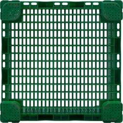 Крупногабаритный перфорированный пластиковый контейнер на ножках, 1120х1120х770 мм, зеленый [КБП - 1120 (зеленый)]