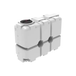 Емкость пластиковая для воды и дизельного топлива ST 2000 л с патрубками d100мм и резьбовой крышкой под плотность вещества до 1.0 г/см3, белый