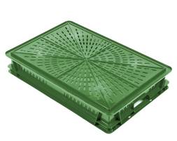 Пластиковый ящик для овощей перфорированный 600х400х100 перфорированный