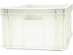 Ящик пластиковый морозостойкий сплошной, 600x400x250 мм, 46 л, белый [204]